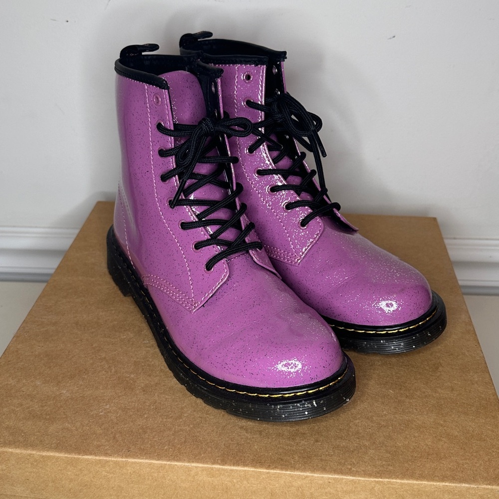 Dr. Martens Shoes, Pink Glitter Boots